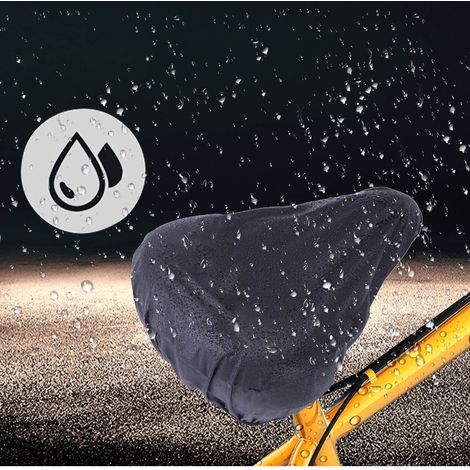 Housse de selle de vélo d'extérieur imperméable et réutilisable pour VTT, noire (1/5)