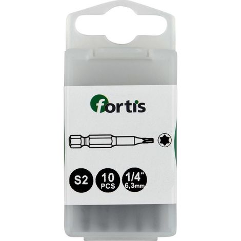 Embout Bit 1/4 DIN3126 E63 TX20x 50mm a10 unités FORTIS (1/3)