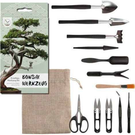Kit d'outils pour Bonsai 13 pièces avec Sac de Rangement Pratique,Mini Outils de Jardinage pour Les Plantes d'intérieur et Une Culture Professionnelle de bonsais (1/5)