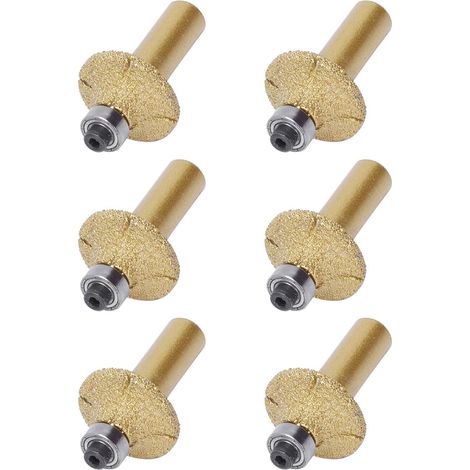 6X Marbre 31mm Dia Bullnose Diamond Profile Wheel Router Bit (1/5)