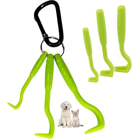 Tire Tique Pince a tique et crochets anti tiques pour chat chien humain. Crochet en acier inoxydable Retire/enlève/supprime/attrape parasites Kit de 3 pcs crochets pinces anti tiques vert (1/5)