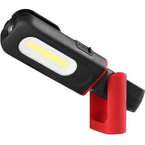 Wiederaufladbare LED-Arbeitsleuchte, 2-in-1-Inspektionsleuchte mit 360°-Drehung und 3-W-COB-LED-Taschenlampe. (1/5)