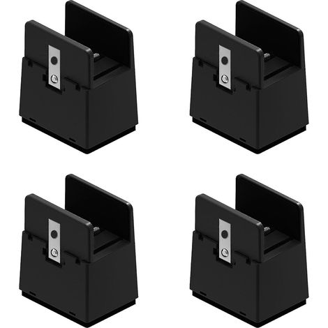 4 stabile und verstellbare Bettgestellfüße, 5/10 cm hohe Tischbeinfüße - Xinhan (schwarz, 5 cm) (1/4)