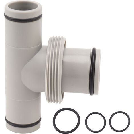 Adaptateur de tuyau de piscine T Connecteur de pompe filetée Forme de 1,5 pouce à 1,25 pouce de connexion Plonger pour la maintenance