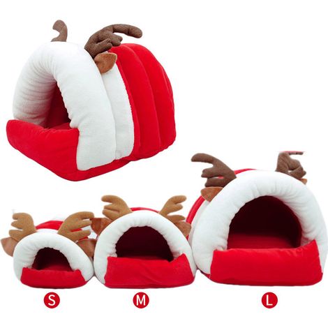 Rat Hamster Maison Lit Hiver Chaud Polaire Petit Animal Chinchilla Maison Accessoires - L (1/3)