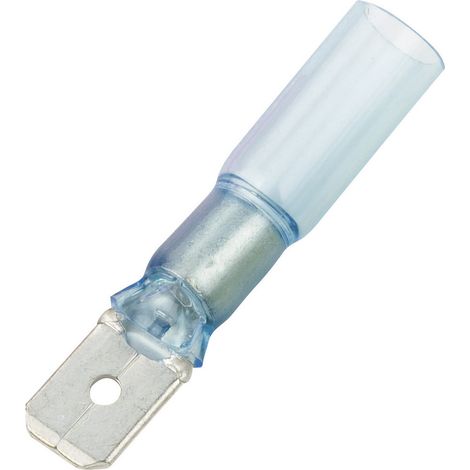 DSG Canusa 7935200502 Flachstecker Steckbreite: 6.3 mm Steckdicke: 0.8 mm 180 ° Teilisoliert Blau 1