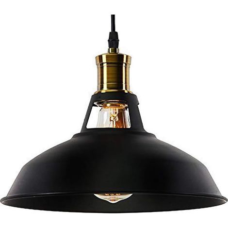 Suspension Luminaire Industrielle Vintage E27 Rétro en Métal Lampe Pendante Plafonnier Réglable pour Eclairage Cuisine Salle à manger Salon Corridor Couloir Restaurant (1/5)