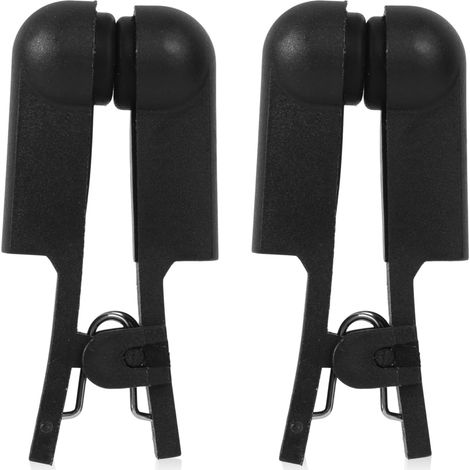 2pcs Électrodes à Clip Auriculaire, Électrodes à Double Tête en Silicone Compatibles avec Les Appareils Tens 7000 et Tens Standard (Noir) (1/5)