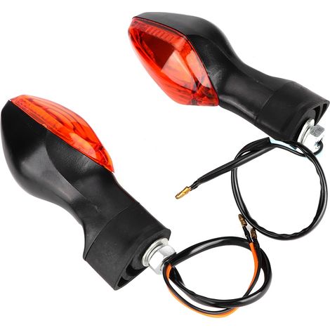 Paire de clignotants adaptables pour motos Honda CRF250L, noir/jaune (1/5)