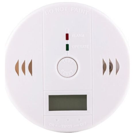 Détecteur de monoxyde de carbone, alarme de monoxyde de carbone, détecteur de monoxyde de carbone à piles avec affichage numérique LCD (1/4)