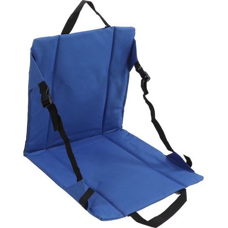Klappbarer Angelstuhl für den Außenbereich, tragbarer Schaukelstuhl, blaue Kissen für Strand und Stadion (1/5)