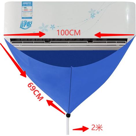 Sac de protection étanche pour nettoyage de climatiseur mural, sac collecteur d’eau universel 1‑3 CV, kit complet de nettoyage sans démontage