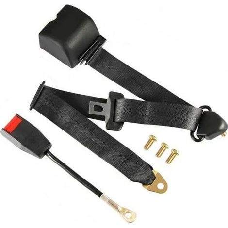 Universel 3 Points Reglable Ceinture De Securite Du Vehicule Auto Voiture Car Seat Belt +Boulons (1/5)