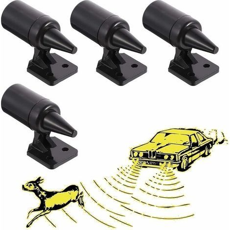 Lot de 4 alerte de voiture moto cerf ultrasons faune avertissement automatique cerf alerte détecteur d'animaux sifflet sauvage alerte cerf sifflet (1/4)