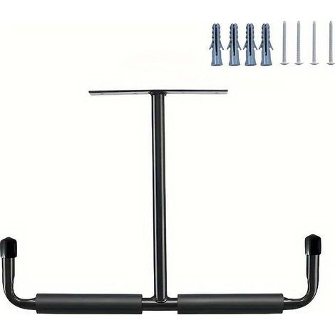 Étagère de plafond métallique avec crochets pour garage – gain de place pour les objets encombrants – idéale pour les bricoleurs et les garages (1/5)