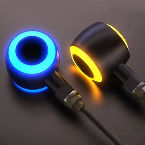1 pair of LED turn signals for electric vehicles and motorcycles, 12V daytime running lights, waterproof and universal. (1/4)