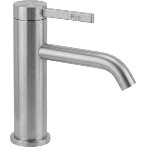 Waschbeckenarmatur Rea Rivo Low Brush Nickel