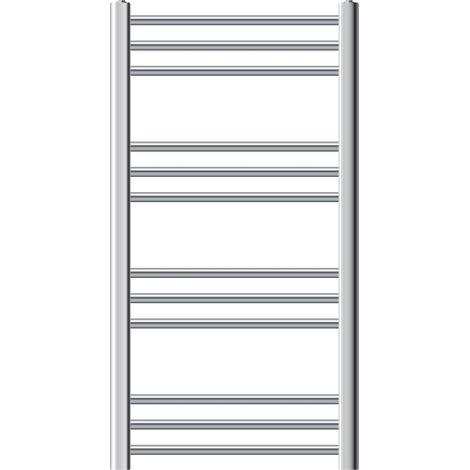ECD Germany Radiador Toallero de Baño - 500 x 800 mm - Cromo - Recto -  con Conexión Lateral -  Calefactor Mural Tipo Escalera - Secador Calentador de Toallas - Calefacción de Aseo