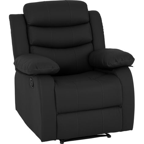 Roma Recliner Chair - L90 x W102 x H85 cm - Black