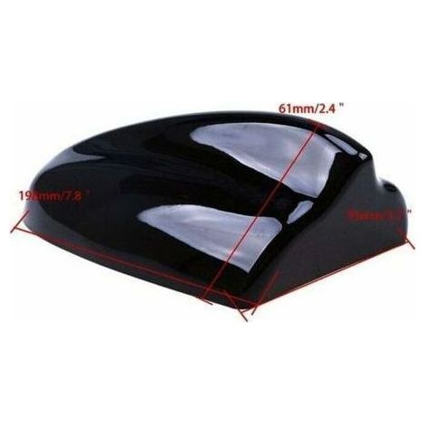 Antenne pour voiture aileron requin – Réception radio AM/FM optimale – Installation auto-adhésive – Base durable en caoutchouc noir (1/4)