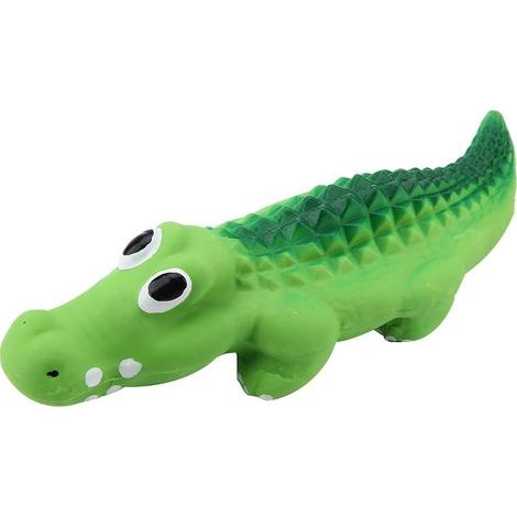 Niedliches quietschendes Krokodil-Spielzeug aus Latex für Hunde, Welpen und Katzen – ideal zum Kauen. (1/5)