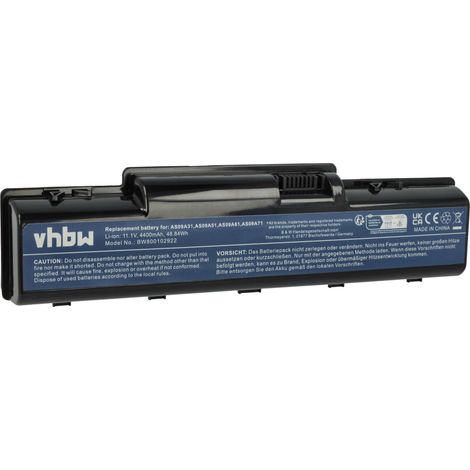vhbw Akku kompatibel mit Packard Bell EasyNote TJ74, TR77, TJ75, TJ76, TJ77, TJ78, TR81, TR82, TR86, TR83, TR85 Notebook (4400 mAh, 11,1 V, Li-Ion) (1/5)
