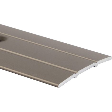 Floordirekt – Seuil de porte en acier inoxydable mat 38 mm – Pré-percé pour installation facile – Pour transition entre revêtements de sol