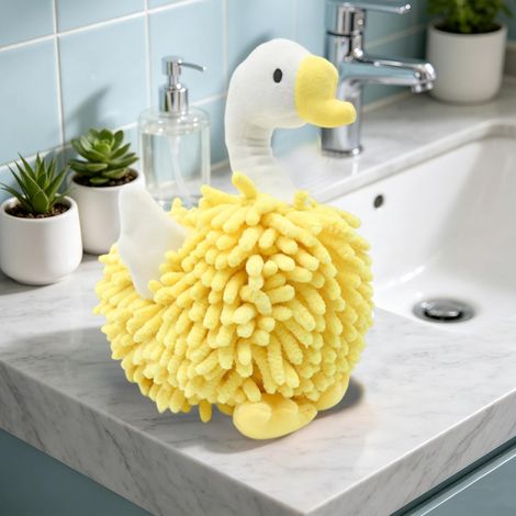 Serviette en forme de canard douce pour salle de bain et cuisine, moelleuse et douce, très absorbante (1/5)