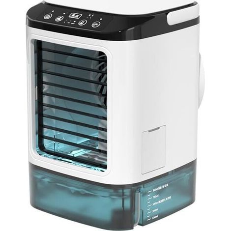 Ventilateur portable de 900 ml avec 3 vitesses réglables, grand réservoir d’eau, idéal pour usage intérieur et extérieur (1/5)