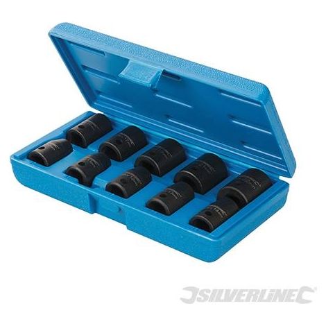 Inserti metrici esagonali 10pz bussole impatto rinforzate avvitatore 1/2″ 10 22 mm 976sil