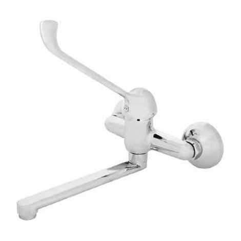 Rubinetto per lavabo/lavabo a parete, con beccuccio girevole e leva estensibile. (1/2)