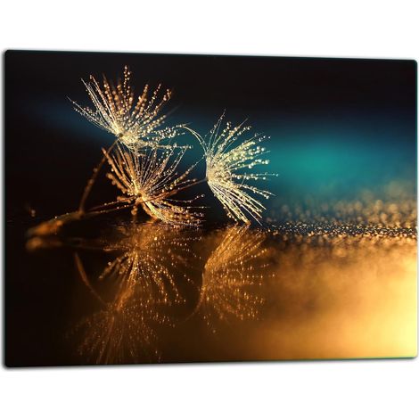 Tagliere in vetro 52x40 con decorazioni floreali (1/5)