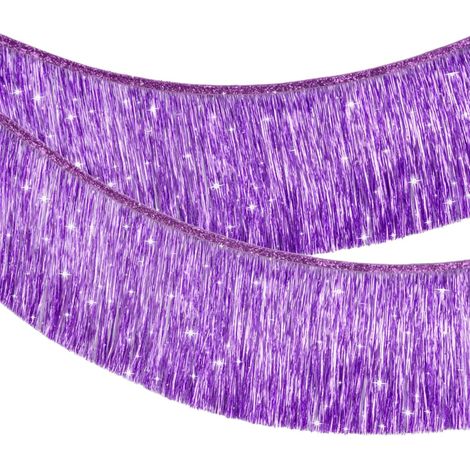 1 Guirlande à franges métallique, Rideau tinsel brillant en PET, Décoration fête anniversaire mariage (1/5)