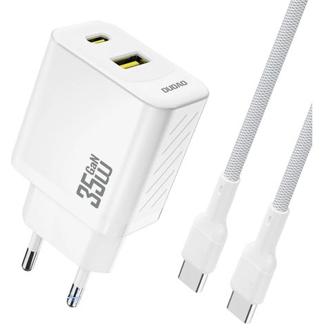 Dudao A27 MaxC 35W Wandladegerät + USB-C-Kabel – Weiß (1/5)
