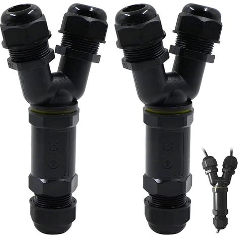 Cable Connector Box Junction Waterproof - Outdoor Bypass 3 Pole Distribution Outdoor Terminals Earth Sleeve Y Sleeve Electrical Housing Connectors Waterproof Cables 10-14mm (1/5)