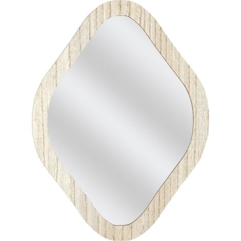 Miroir Décoratif Losange en Bois 34 cm Multicolore (1/5)