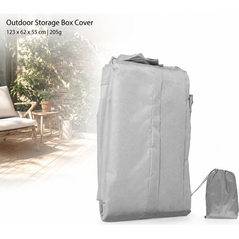 Telo di copertura per esterni Toivize - Oxford 210D - Impermeabile e resistente ai raggi UV - Grigio - 123x62x55 cm per contenitore da giardino (1/4)