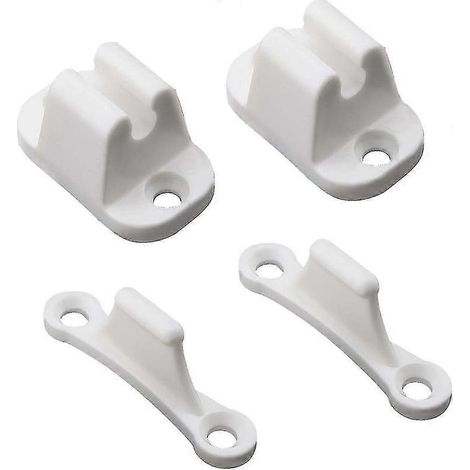 Kit de 2 butées de porte, verrous de porte de camping-car pour portes en forme de T, butée de porte en forme de T, support de verrouillage, blanc (1/5)
