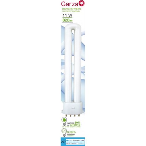 Pack de 5 - Garza Lighting - Bombilla Biax Luz Fría 2 PIN 11W 820 Lúmenes 40K