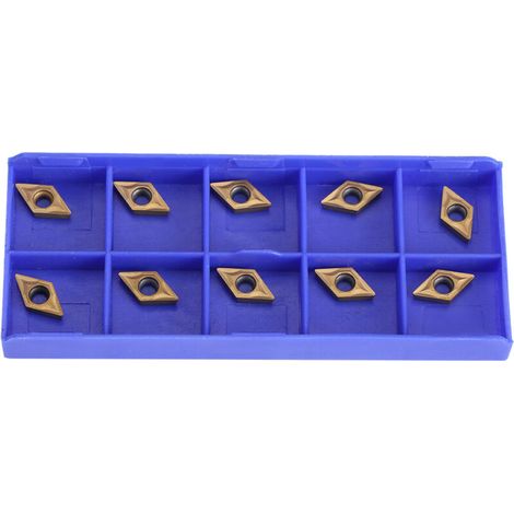 10 plaquettes carbure CNC pour tour métallique, outils de coupe avec étui de rangement (1/5)