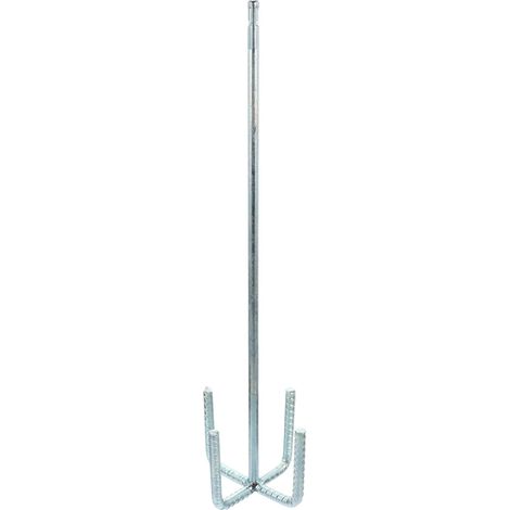 Tige Malaxeur pour Perceuse, Accessoire de Mélange en Acier 45, 1 Pièce Argenté, pour Époxies et Jointoiement, Démontable pour Nettoyage, Mélange Rapide à Haute Efficacité
