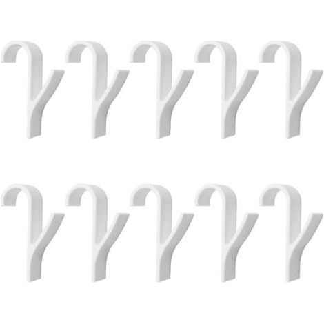 ALLIANDIS10 pièces Crochet Radiateur, Crochet pour Radiateurs plastique Blanc,Crochet radiateur sèche serviette, Accroche Serviette Salle de Bain, Crochet pour Salle de Bain, Cuisine(Blanc) (1/5)