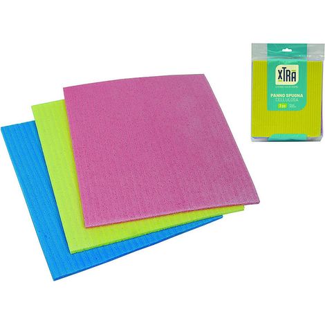 Panno Spugna in Cellulosa 20x18x0,4 cm – Confezione 10 Blocchi