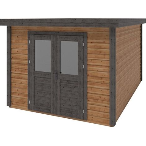 Casetta da giardino in legno Aura 3.09x4.09 m - 12.64 m2 - 28 mm - impregnata - 000122 (1/3)