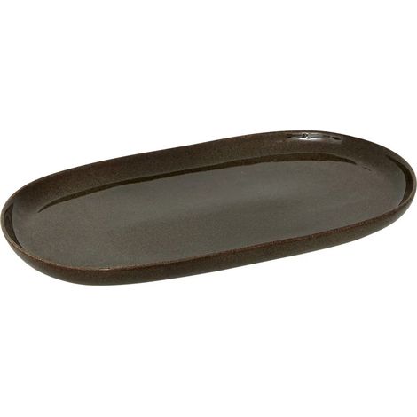 Plat de Présentation "Terre Inconnue" 30cm Marron