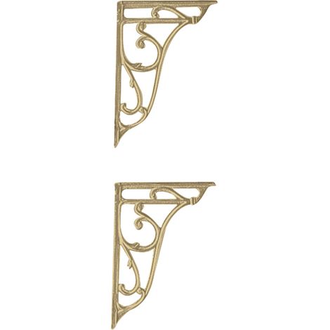 Hudson Reed Ornate High/Low Level Cistern Brackets Pair - Brushed Brass (1/2)