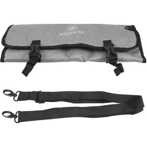 Sacoche à couteaux de chef WESSLECO, étui de transport enroulable, sac de cuisine portable et durable avec poches de rangement (1/5)