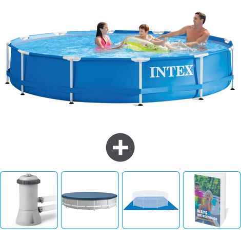 Intex Piscine Tubulaire Ronde - 366x76 cm - 5-pièces SCB117 (1/5)