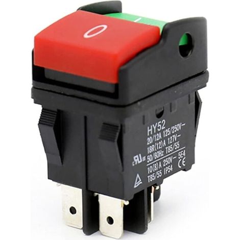 Interrupteurs À Bouton Poussoir Industriels 4 Broches Avec Voyant Lumineux 125 250 Volts (1/4)