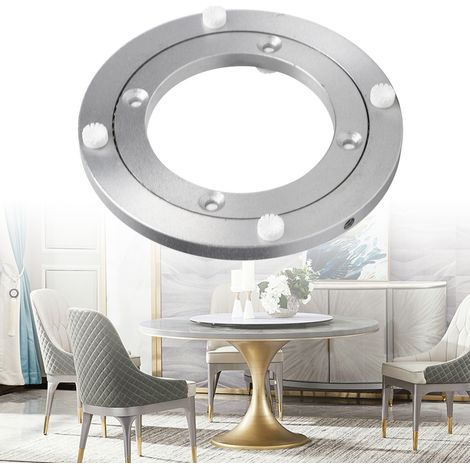 Plateau tournant silencieux amélioré en alliage d'aluminium, stable et antidérapant pour table à manger (5,5 pouces) (1/5)